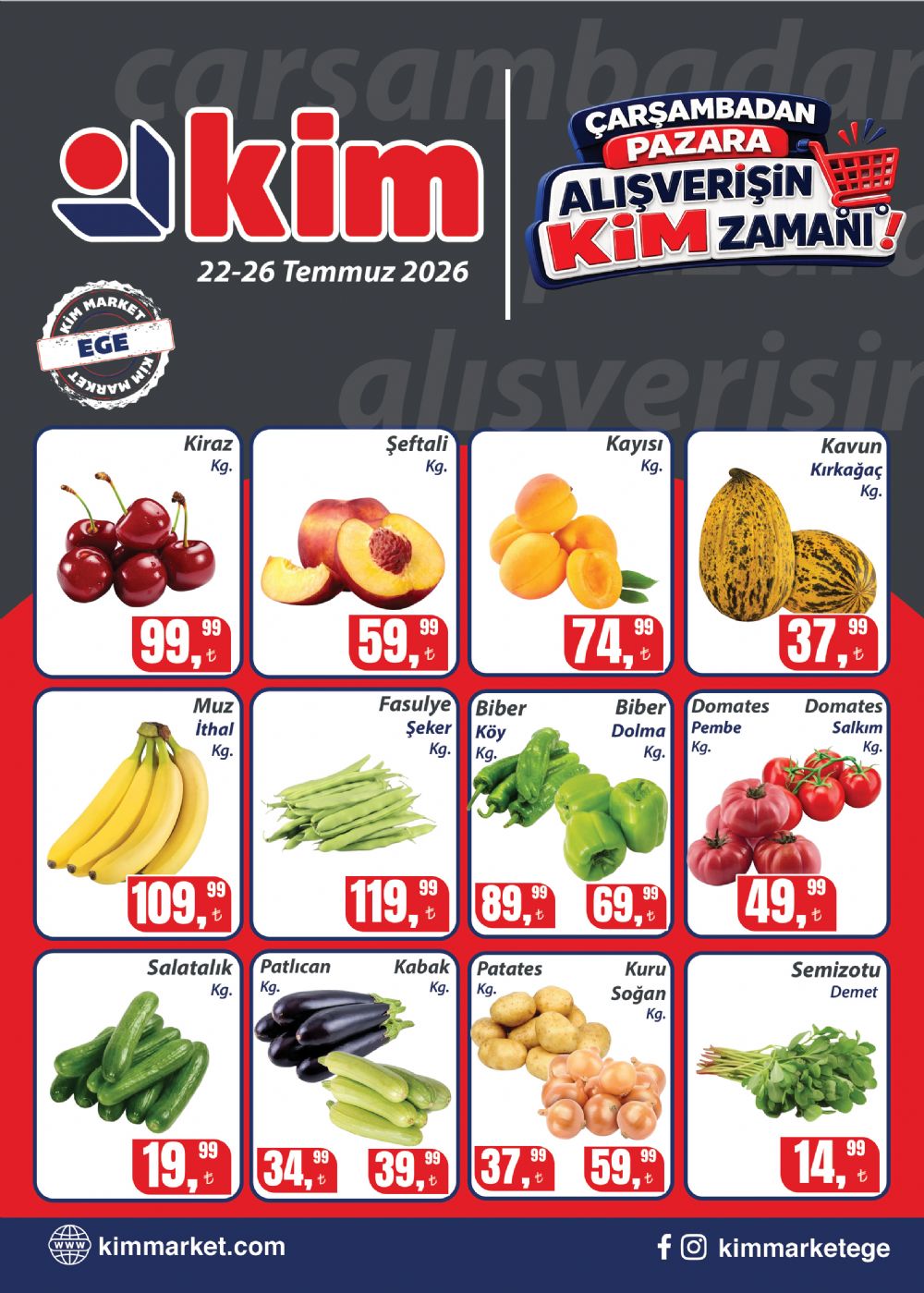 22-26 Temmuz  | Ege